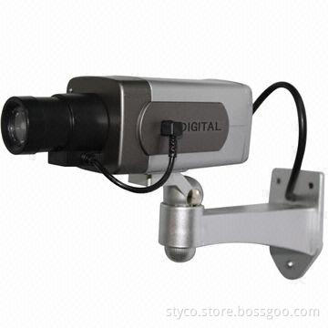 Wireless CCTV Dummy Camera with Blinking LED, Box Camera Style, ABS Material